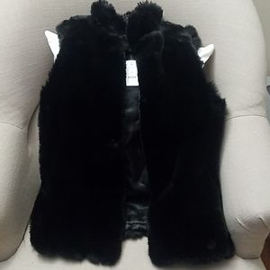 White House Black Jacket Faux Fur Small